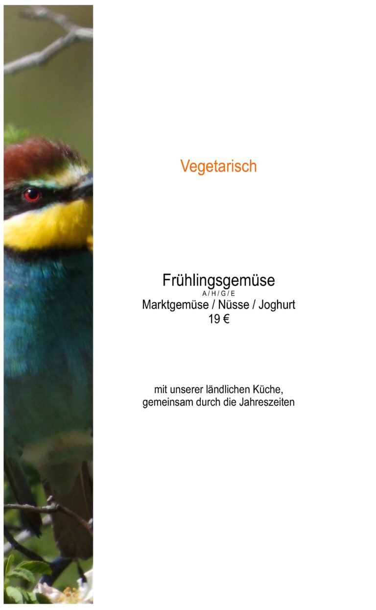 Vegetarische Speisen auf der Frühlingskarte 2026 – Genießen auf dem Land im Lindenhof Peritz